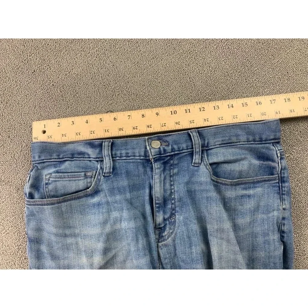 Banana Republic Jeans Traveler Straight Men Size 32x34 Blue Denim Washed‎ Cotton